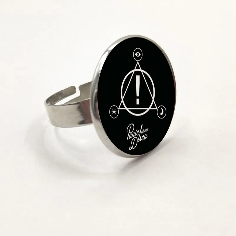 

Secrets of Music Band Panic At The Disco Series Art Picture Glass Cabochon Fashion Charm Handmade Ring