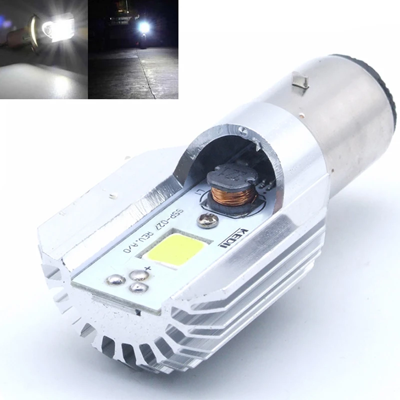 1 шт. H6 BA20D DC 6V 80V 12W COB светодиодный фонарь для мотоцикла Hi/Lo|headlights headlight|headlight cobheadlight