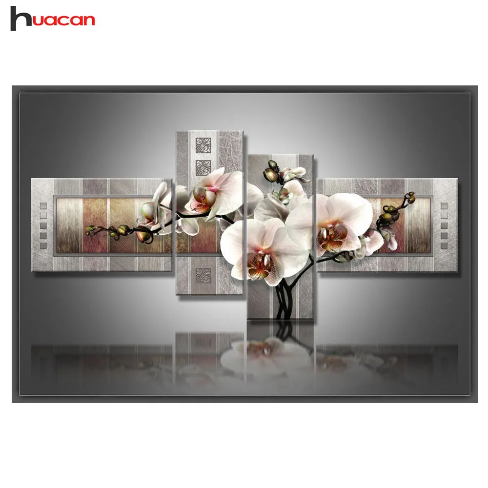 

Diamond Painting Embroidery Kit Pictures of Rhinestones Flower Floral Multi-Picture Combination Triptych Decoration N5FFMMP-2014
