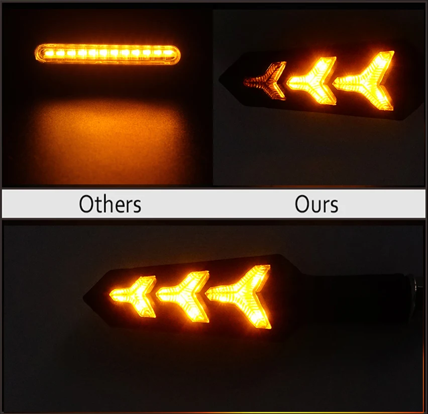Online 4 stücke LED Blinker für Motorrad Fließende Wasser Stop Signal Gebaut Relais Blinker Motorrad Pfeile Biegsamen Bremslicht Flasher