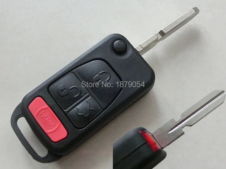 Mercedes Benz 3 1 button flip Key Case shell With HU39 Key Blade key Blanks(4).jpg