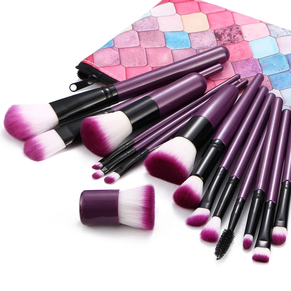 

15Pcs Makeup Brushes Set Powder Eye Shadow Contour Blend Highlight Blush Lip Beauty Make Up Brush Case Cosmetic Tool Kit