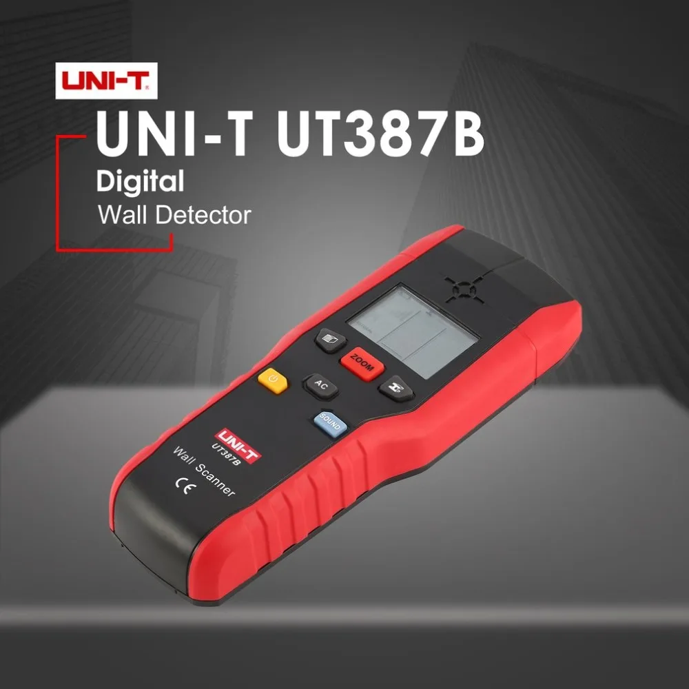 

UNI-T UT387B Digital 3 In 1 Handheld Lcd display Wall Stud Center Scanner Wood Metal AC Live Wire Detector Electric Box Finder