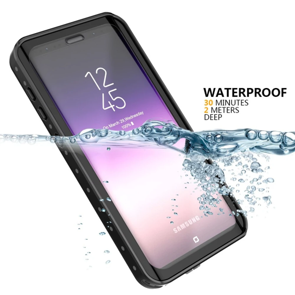 

For Samsung Galaxy S9 Plus S8 Plus S10 S10 Plus Note 8 Pc Cover Ip68 Waterproof Case Life Water Shock Dirt Snow Proof Protection