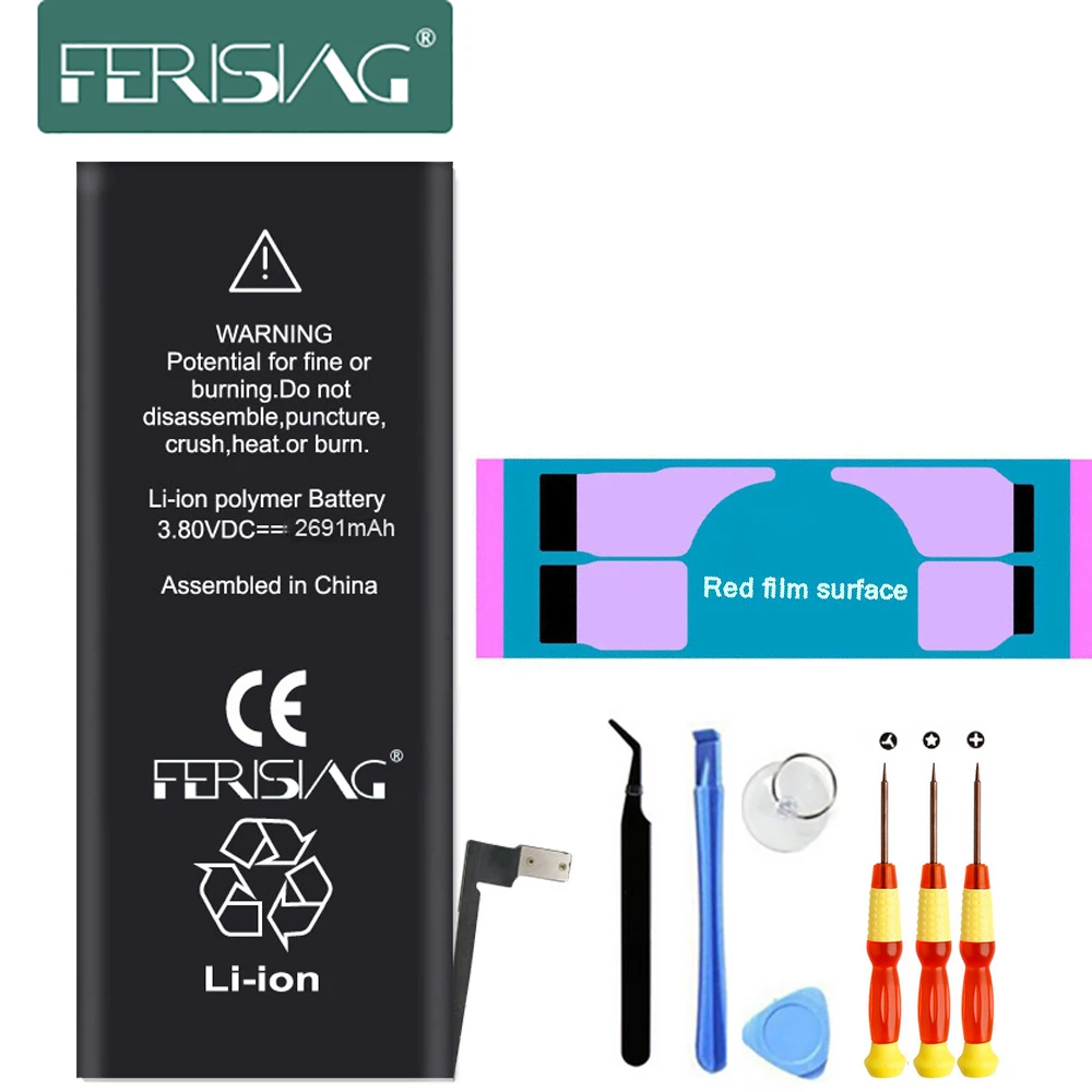 FERISING 2019 100% Capacity ATL Cell Phone Battery For iPhone 8 Plus 8P Repair bateria Replacement Batteries 8Plus 0 cycle