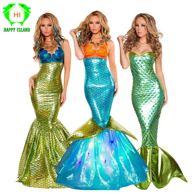 Новинка 2020 Женский костюм русалки косплей на Хэллоуин платье романтическая