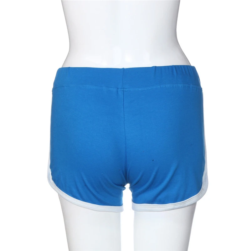Women Yoga Shorts Summer Pants Women Sport Shorts Gym Workout Waistband Skinny Yoga Elastic Shorts #FS#4JU24 (2)