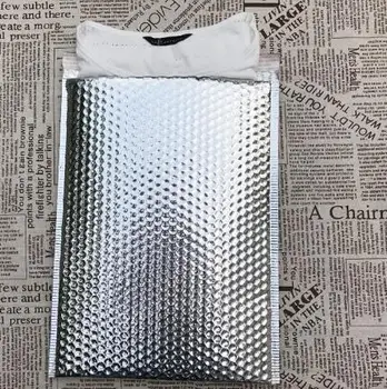 

20pcs/lot Silver Envelope foil Bubble Mail Bag Bubble Postage Shipping Bags for packaging gift packing bag office supply