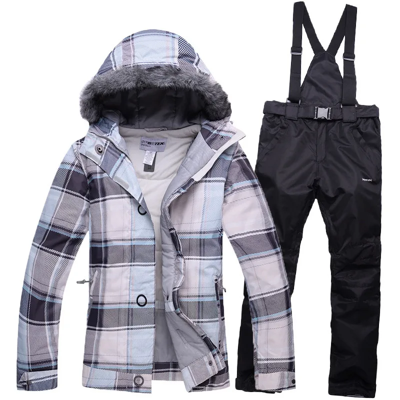 

2016 winter ski jacket pants womens suit waterproof warm ski jacket women+snowboard pant sport skiing sets snowboard ski suit