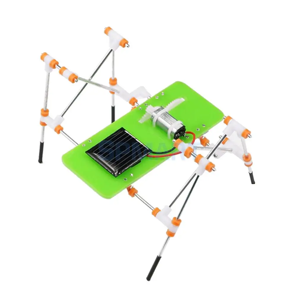 DIY Assembled Solar Powered Four Feet Robot Walking Model Kits Science Technology Toy