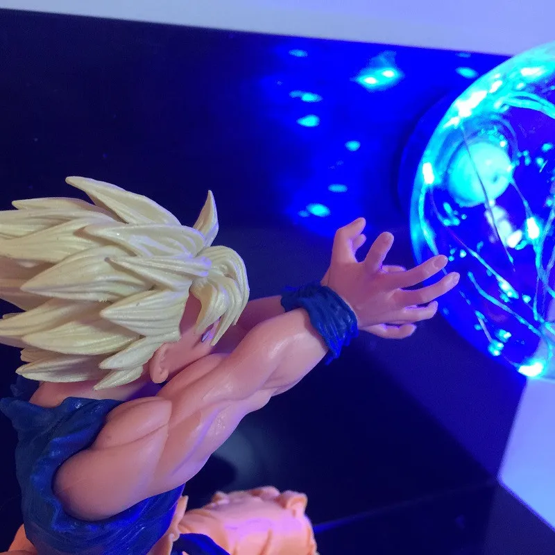 Dragon Ball Goku Son Blue Power Led Lighting Toy Anime Dragon Ball DBZ Super Saiyan Led Night Light RGB Colorful Home Lighting