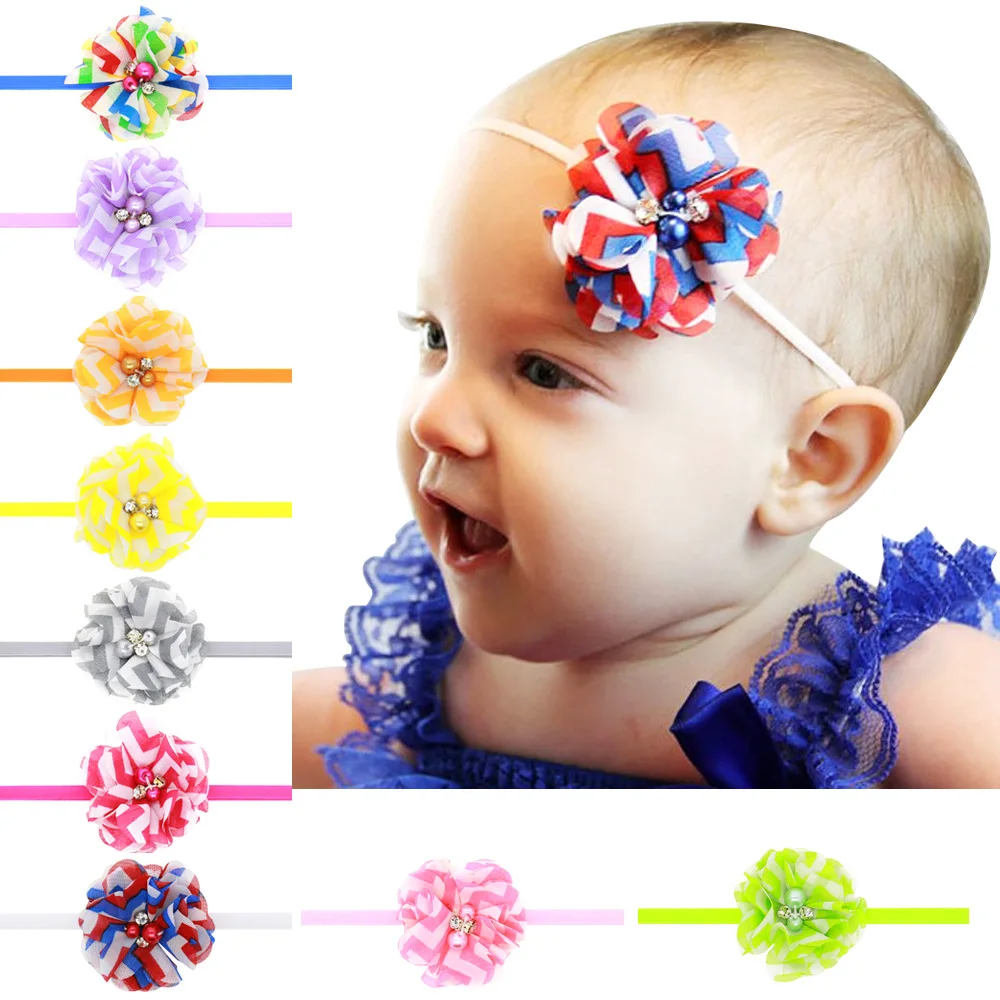 

baby girl headband Infant hair accessories flower band bows newborn Headwear tiara headwrap Gift Toddlers Ribbon bandage