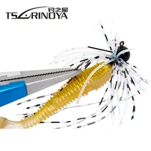 Tsurinoya, 3 шт., 2,5 г, вольфрамовая головка, резиновый крючок, мягкая силиконовая юбка, рыболовные приманки, крючки, искусственные, Para Pesca Leurre Peche