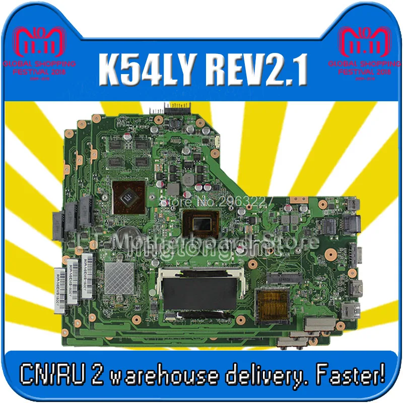 K54LY Motherboard Rev 2.1 HD6470M/HD740M 1G For ASUS X54HR X54HY A54H A54HR Laptop motherboard K54LY Mainboard K54LY Motherboard K54LY Motherboard Rev 2.1 HD6470M/HD740M 1G For ASUS X54HR X54HY A54H A54HR Laptop motherboard K54LY Mainboard K54LY Motherboard