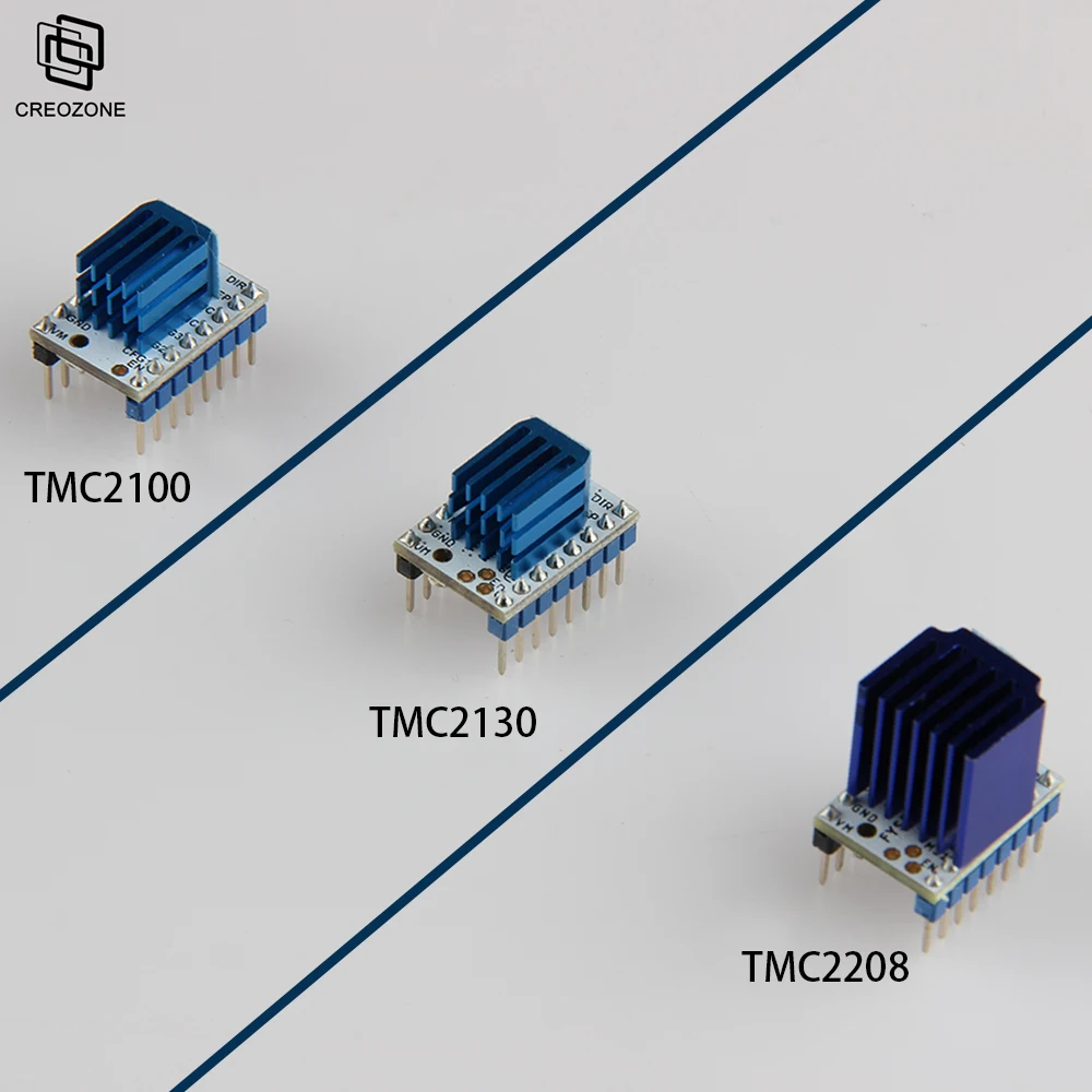 CREOZONE 5 шт. TMC2100 V1.3 TMC2208 TMC2130 шаговый двигатель бесшумный драйвер StepStick Бесшумная