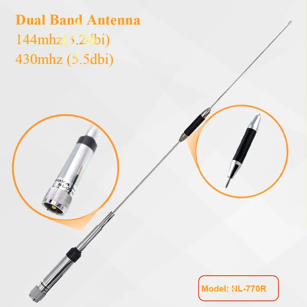 2шт Нагоя NL 770R двухдиапазонный VHF/UHF 144/430MHz 3 0/5 5 dBi с высоким коэффициентом усиления