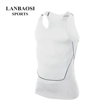 Майки мужские Мужчины Сжатия Tight Футболка Базовый Слой Тренажерный зал Бодибилдинг Тренировки Жилет Топы Спорт Жилет Camisetas Hombre