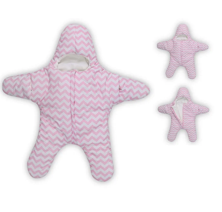 

Free Shipping New Arrival Starfish Sleeping Bag Winter Baby Clothing Sleep Sack Warm Blanket Swaddle