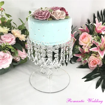 

3pcs/lot Romantic Wedding Crystal Acrystal Bead Cup Cake Stand 4 Layers Maple Leaves Drops for Wedding Party Event Usage