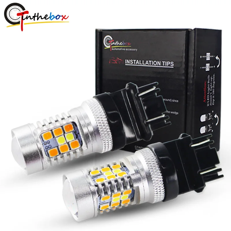 Светодиодная лампа gtinakui 3157 P27/5 Вт P27/7 T25 LED 3030 белый/янтарный переключатель для
