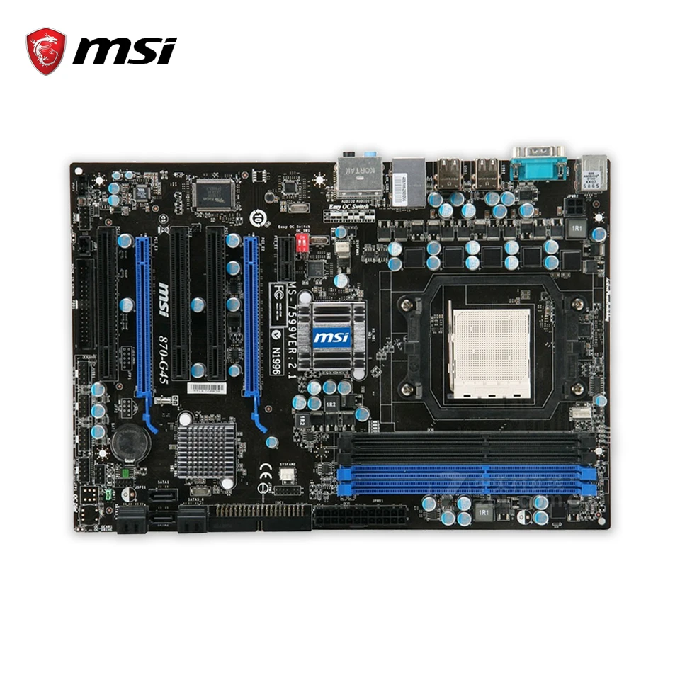 

MSI 870-G45 Desktop Motherboard 770 Socket AM3 DDR3 16G SATA2 USB2.0 ATX