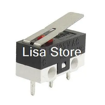 

10PCS KW10 3 Pin Long Hinge Lever Momentary SPDT Mini Micro Switch AC 125V 1A 12 x 6 x 13mm