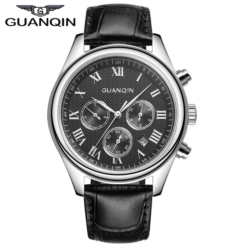 

2015 Fashion Leather Strap Casual Retro Wristwatch Luxury Brand Men Waterproof Automatic Mechanical Watches Free Shipping