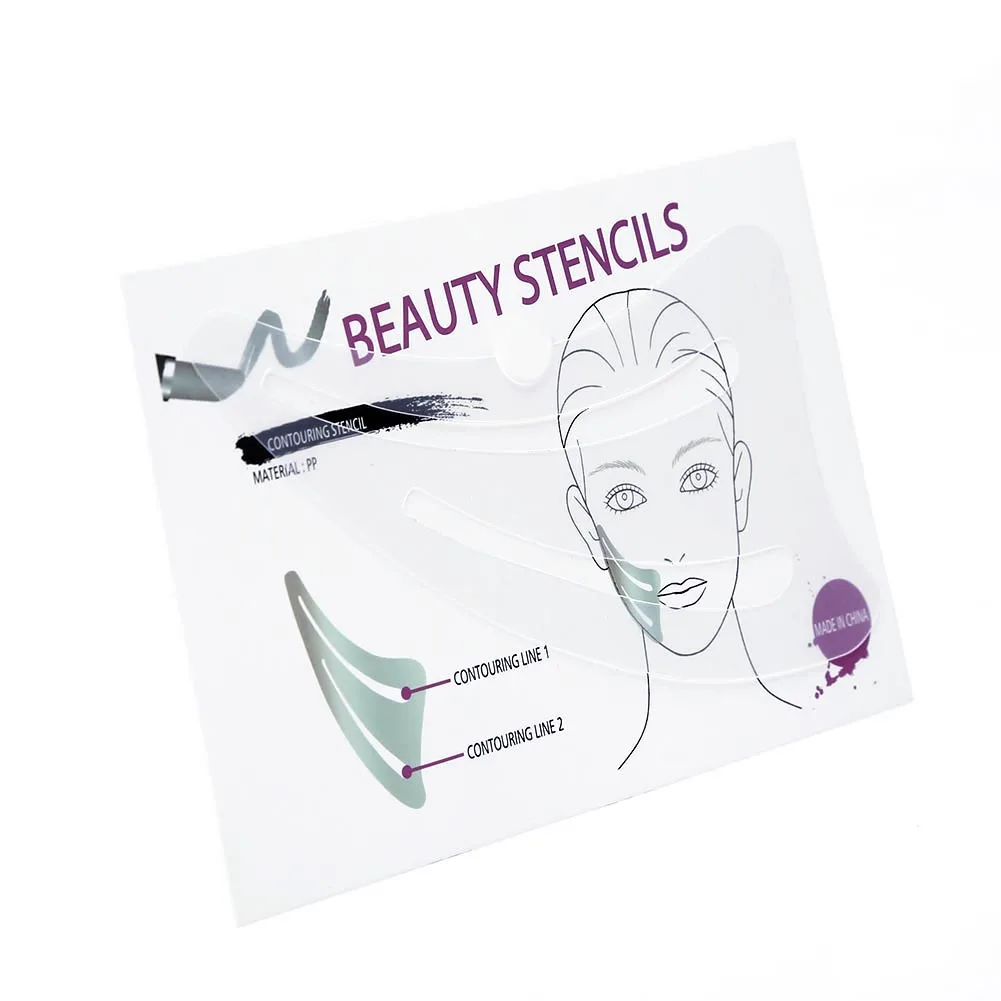 Multifunction Face Contour Makeup Model Stencil Card Maquiagem Eyebrow