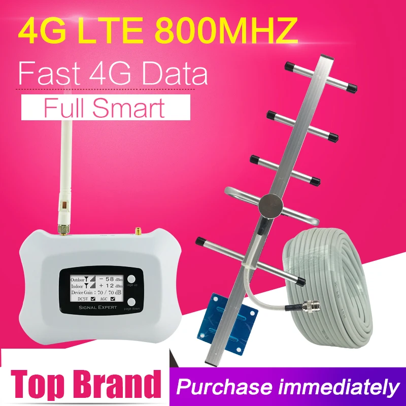 4g signal booster LTE 800mhz signal amplificateur gsm 4g antenna repeater  Band 20 Fast 4G Network 800mhz Mobile Signal Booster - AliExpress