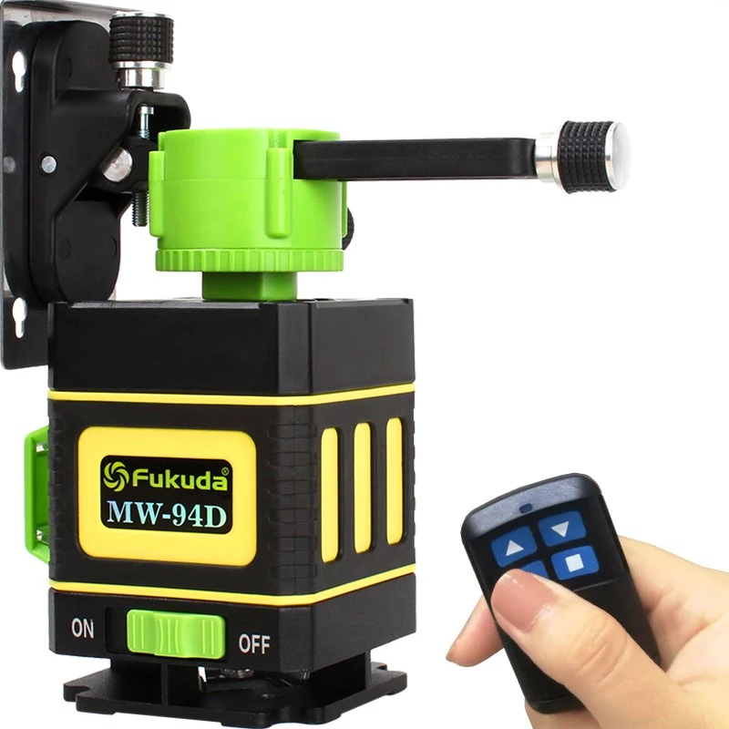 Fukuda Brand 12 Lines 3D MW-94D Laser Level Self-Leveling 360 Horizontal Vertical Cross Super green Laser remote control Fukuda Brand 12 Lines 3D MW-94D Laser Level Self-Leveling 360 Horizontal Vertical Cross Super green Laser remote control