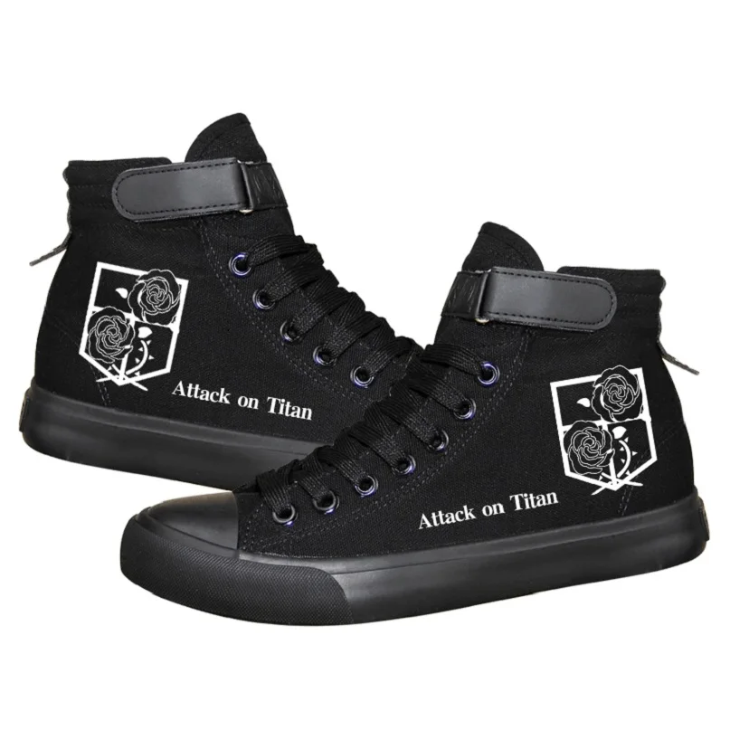 High-Q Unisex Anime Cos Attack on Titan Eren Jaeger Lovers Casual Canvas Shoes plimsolls