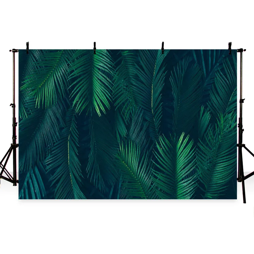 Tropical Plants Background 10x6.5ft Summer Holiday Photography Backdrop Abstract Green Leaf Jungle Forest Plants Palm Vacation Holiday Party Decor Birthday Baby Portraits Shoot Decor