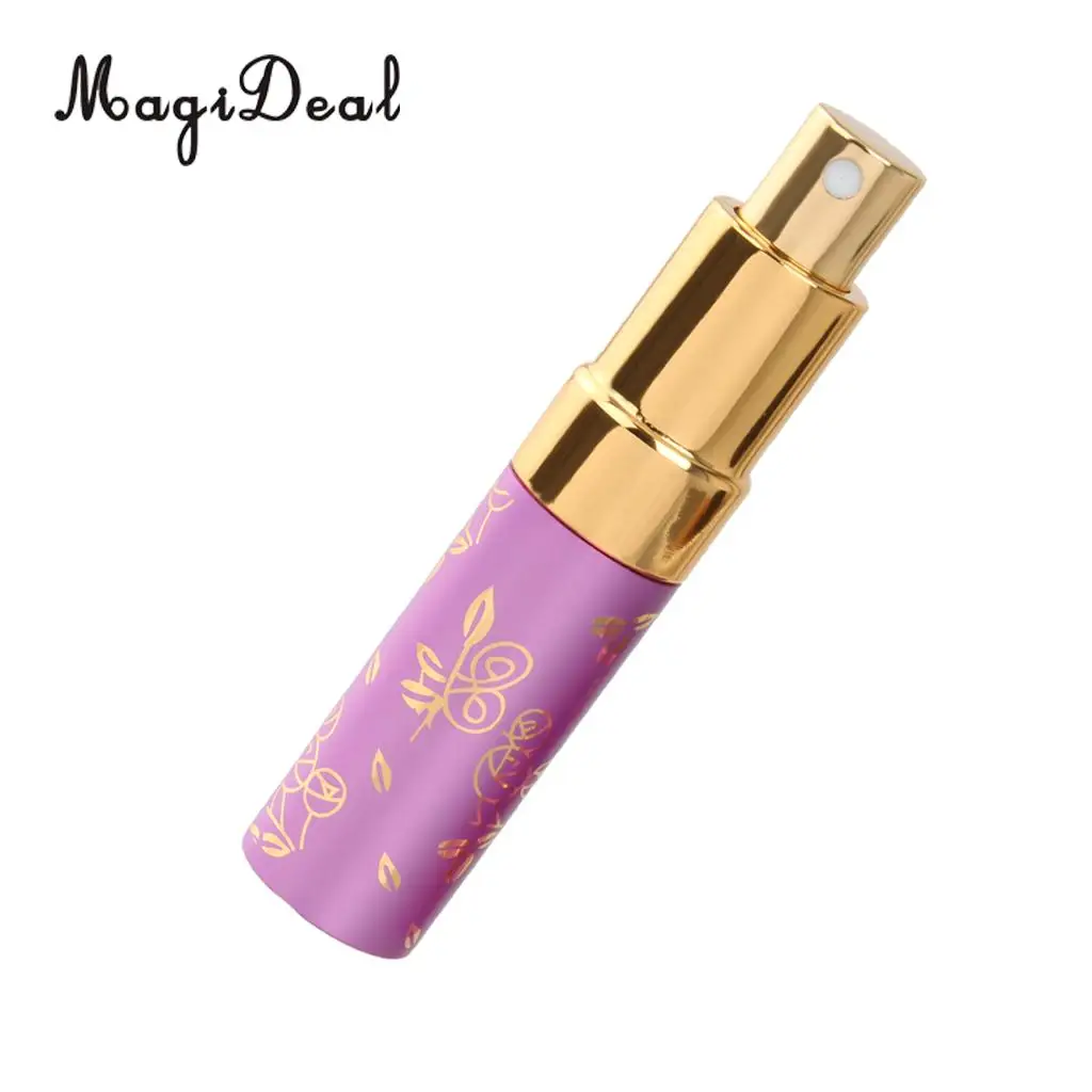 15ml Aftershave Atomizer Bottle Pump Travel Refillable Spray Purple Spray Atomizer glass Anodized Aluminium Scent bottle
