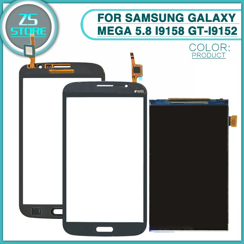 

new LCD Touch Panel For Samsung Galaxy Mega 5.8 i9150 i9152 GT-i9150 LCD Display Touch Screen Digitizer Sensor front Glass Lens