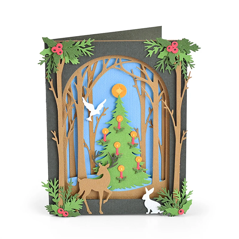 

2019 DIY New Layer Metal Cutting Dies and Scrapbooking For Paper Making Gingerbread House Embossing Frame Card Dies Set