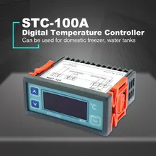 Digital Temperature Controller Cool Heat Refrigerator Thermostat Regulator Thermoregulator Thermocouple Sensor STC-100A