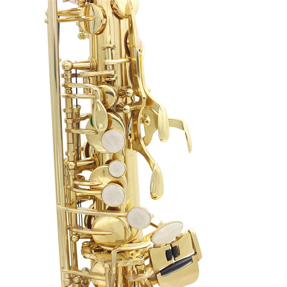Латунный Eb Alto саксофон Sax лакированный Золотой духовой инструмент с чехлом чехол