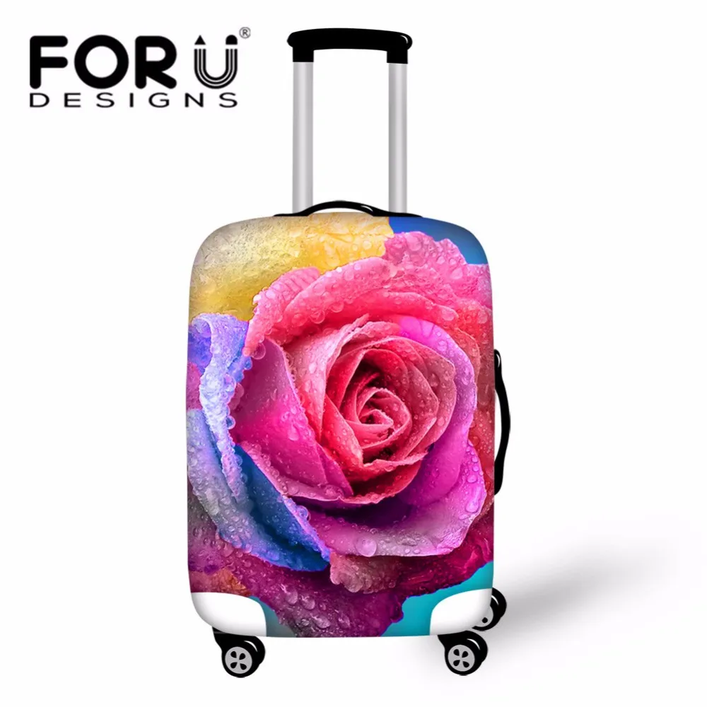 FORUDESIGNS 3D Цветочный Дорожный Чехол для багажа 18-30 дюймов багажника пылезащитные