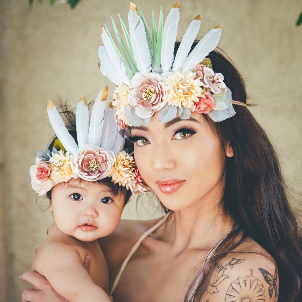 matching mom and baby headbands