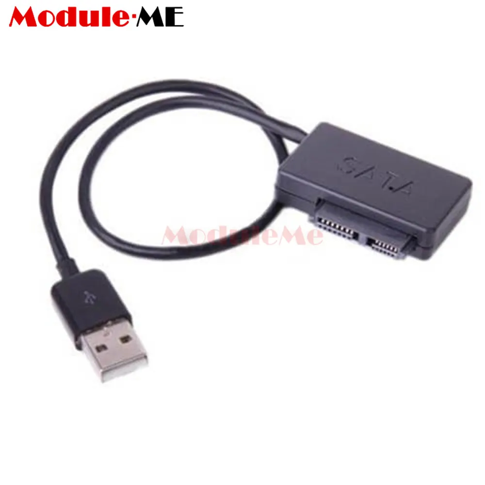 

1Pcs USB 2.0 to 7+6 13Pin Slimline SATA Laptop CD/DVD Rom Optical Drive Adapter Cable Drive to computer via USB port