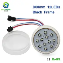 Диаметр 60 мм led rgb Пиксела ucs1903 программируемый 12 шт. 5050 smd водонепроницаемый IP67 пиксель rgb led модуль свет развлечения центр