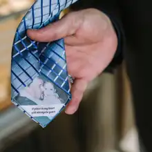 Пользовательские фото галстук бирки с логотипом | подарок жениха сувениры | отец невесты | жениха | Подарок на годовщину картина нашивка на галстук es