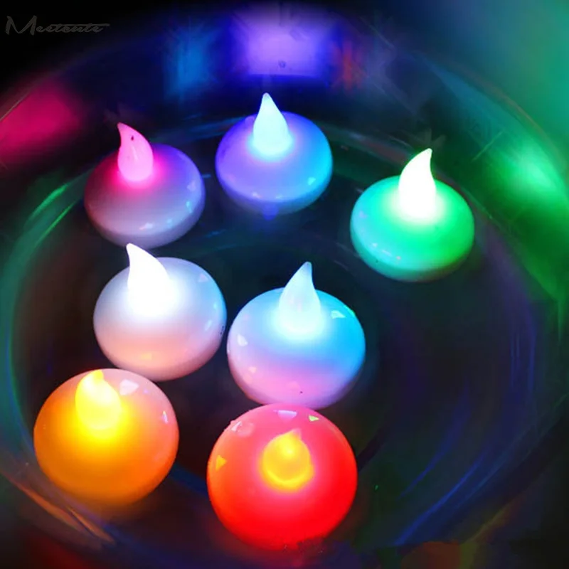 

Meetcute 6pcs LED Floating Candle Lamp Decorative Flameless Waterproof Candle Lights Party Wedding Christmas Decoration