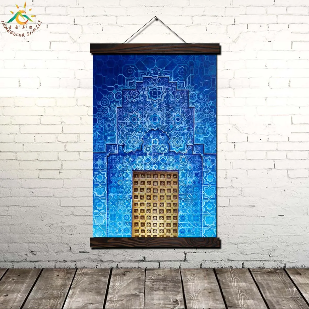 

Islamic Blue Moroccan Door Modern Poster Art Prints Canvas Wall Painting Artwork Wall Art Pictures Home Decor for Living Room