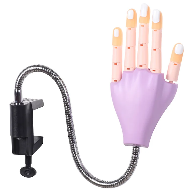 Дизайн ногтей дисплей руки со съемным пальцем маникюр упражнения протезирование Эластичные соединения удобно фиксировать с 200 гвоздями