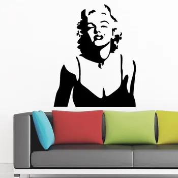 

% Marilyn Monroe wall decor red lips wall stickers Home Decoration Wall Decals decorative living room wall sticker wallpaper art