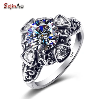 

Szjinao Snowflake Women Solid 100% Silver 925 Rhinestone Jewelry Zircon Vintage Christmas Decoration Dress Factory Direct Kraken