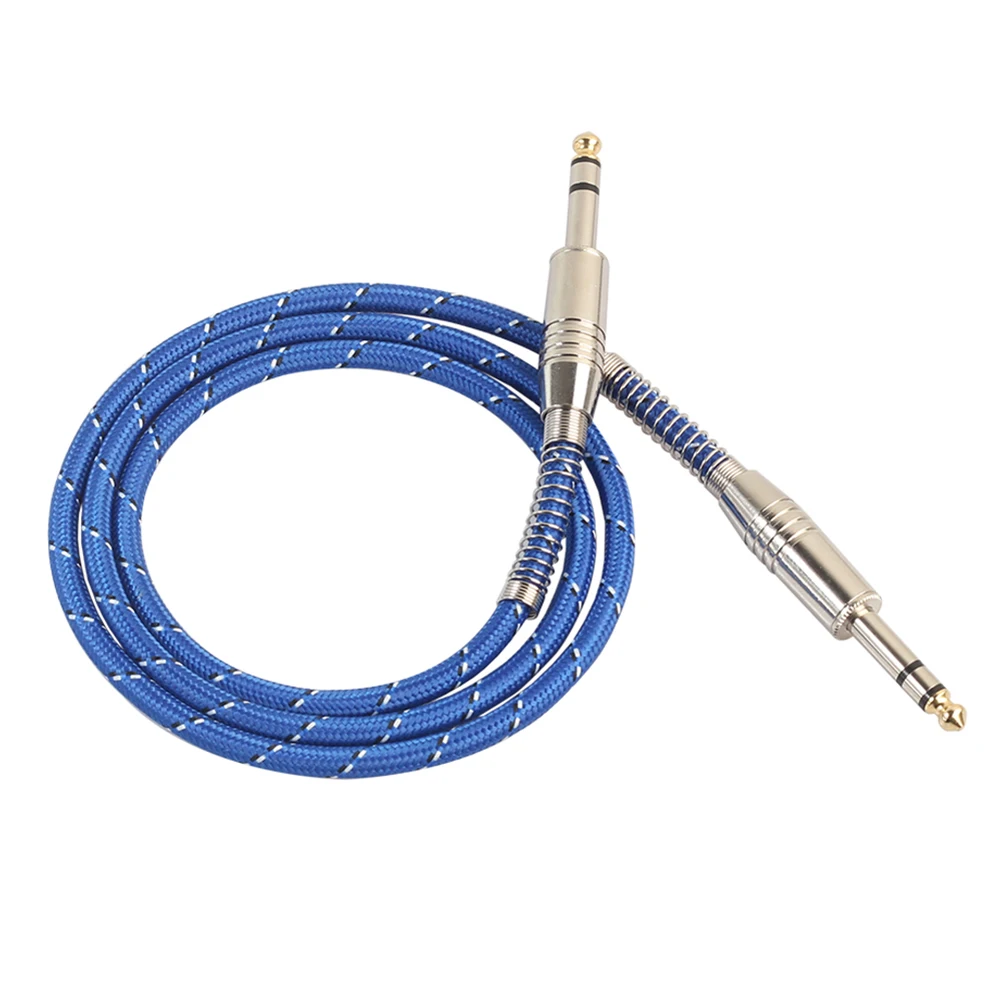 6.35mm to 6.35mm Audio Cable Male to Male For Electric Guitar Mixer Stereo Cable(1 Meter), Blue
