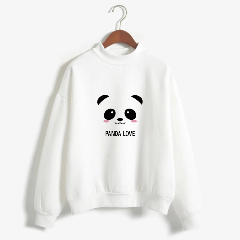 New 2017 Hoody Spring Autumn Long Sleeve Kawaii Panda Printed Harajuku Sweatshirt Women Hoodies Moletom Feminino