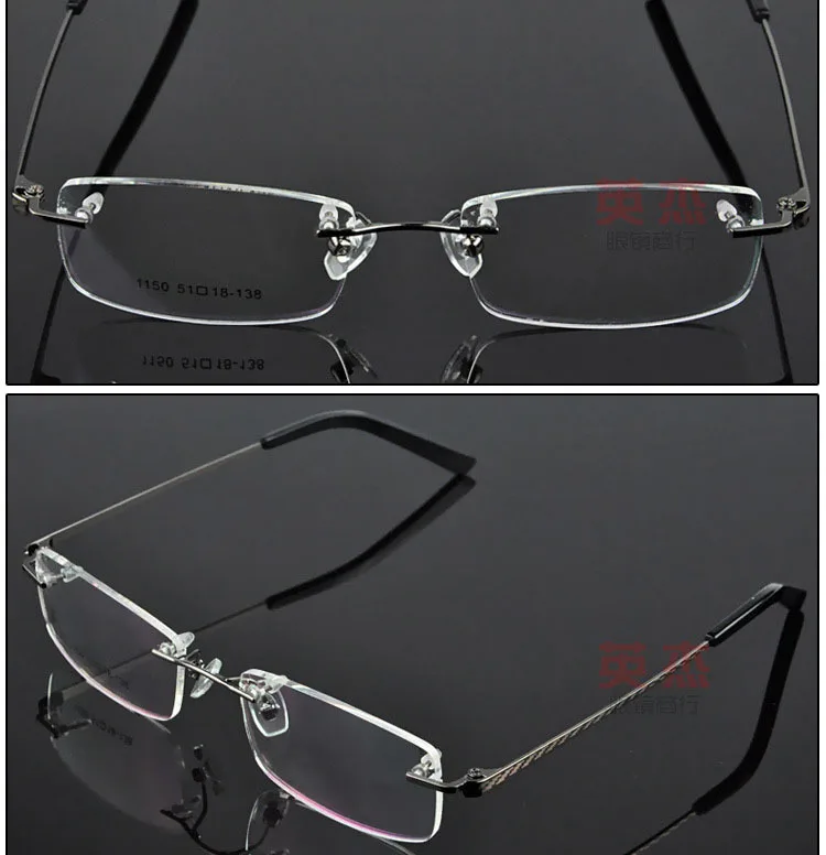 gun gray frame DFMING мужские очки без оправы очки при близорукости оправа Брендовые очки в оправе мужские очки oculos de grau - Цвет оправы: gun gray frame